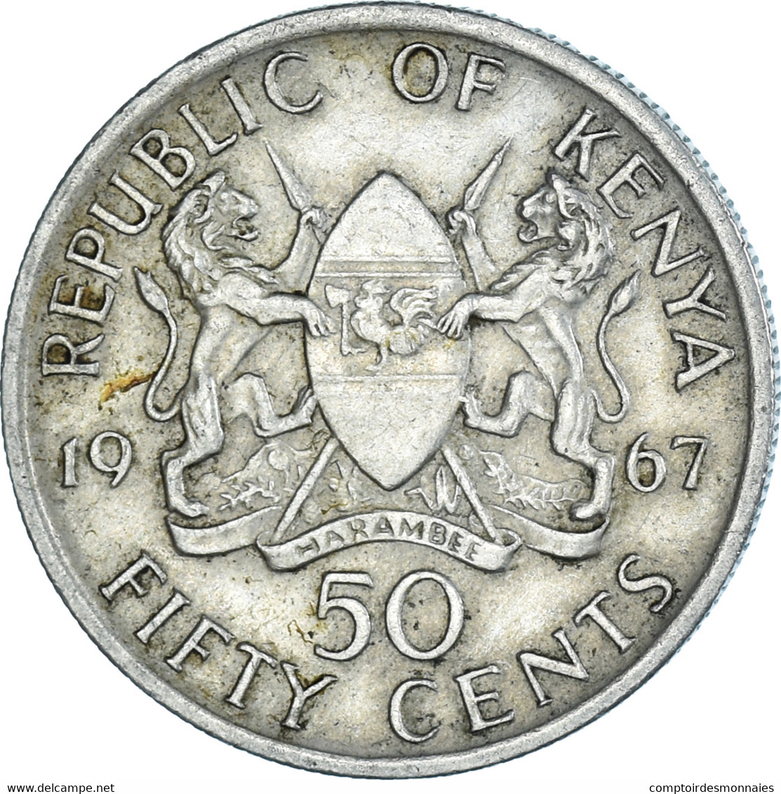 Monnaie, Kenya, 50 Cents, 1967 - Kenya