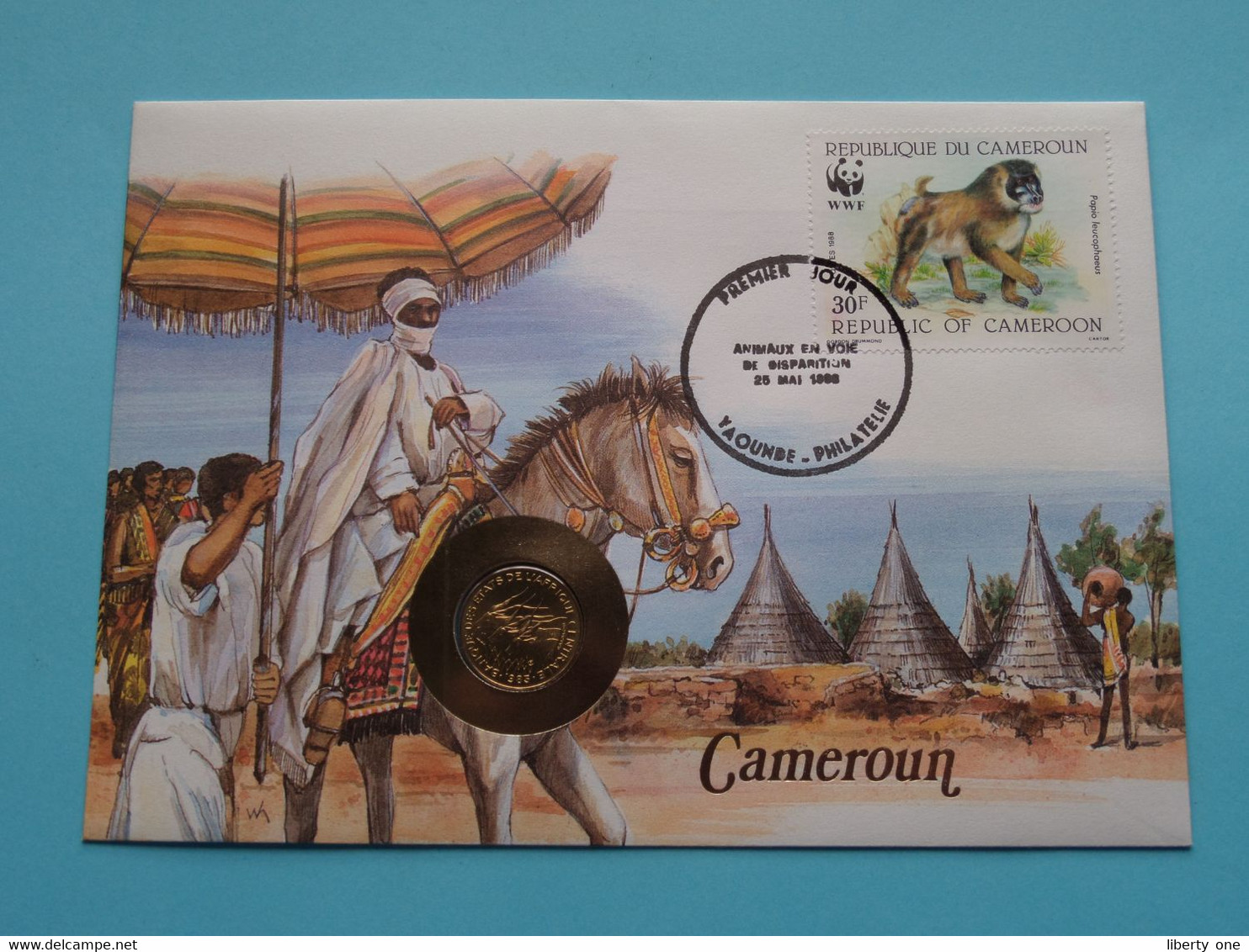 L'Afrique Centrale > 1983 ( See / Voir (2) Photo / Scans ) Münz-Brief With Stamp ! - Cameroun
