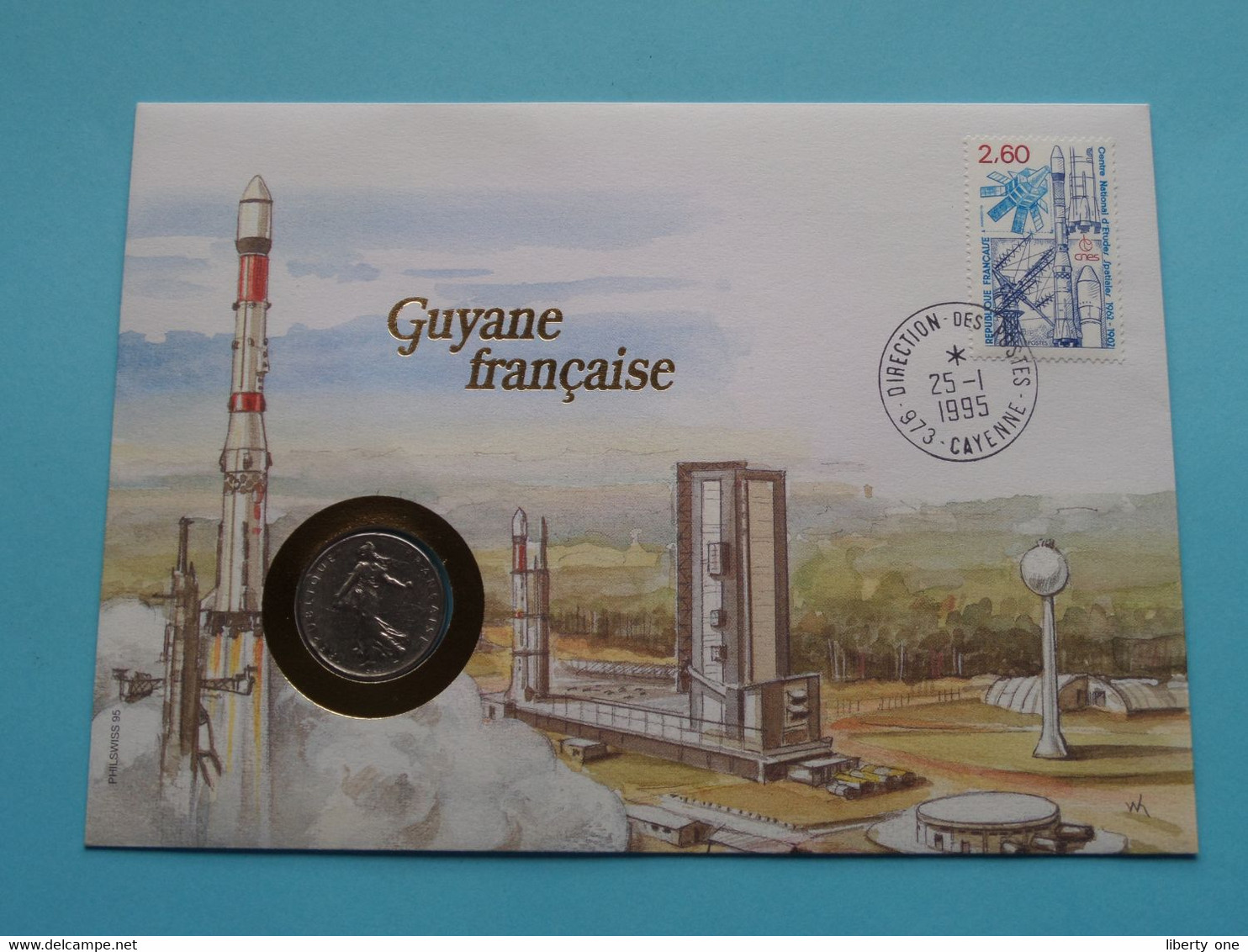 Guyane Française > 1973 ( See / Voir (2) Photo / Scans ) Münz-Brief With Stamp ! - Guyana