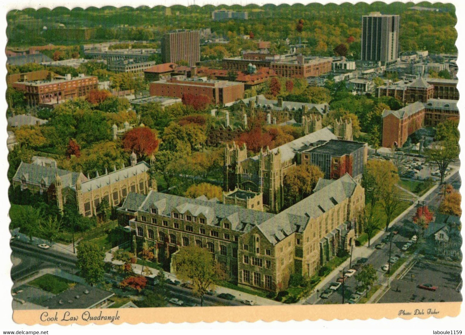 ETATS UNIS MICHIGAN ANN ARBOR - CENTRAL CAMPUS VIEW OF THE UNIVERSITY OF MICHIGAN - CIRCULE OBLITERATION TIMBRE - Ann Arbor