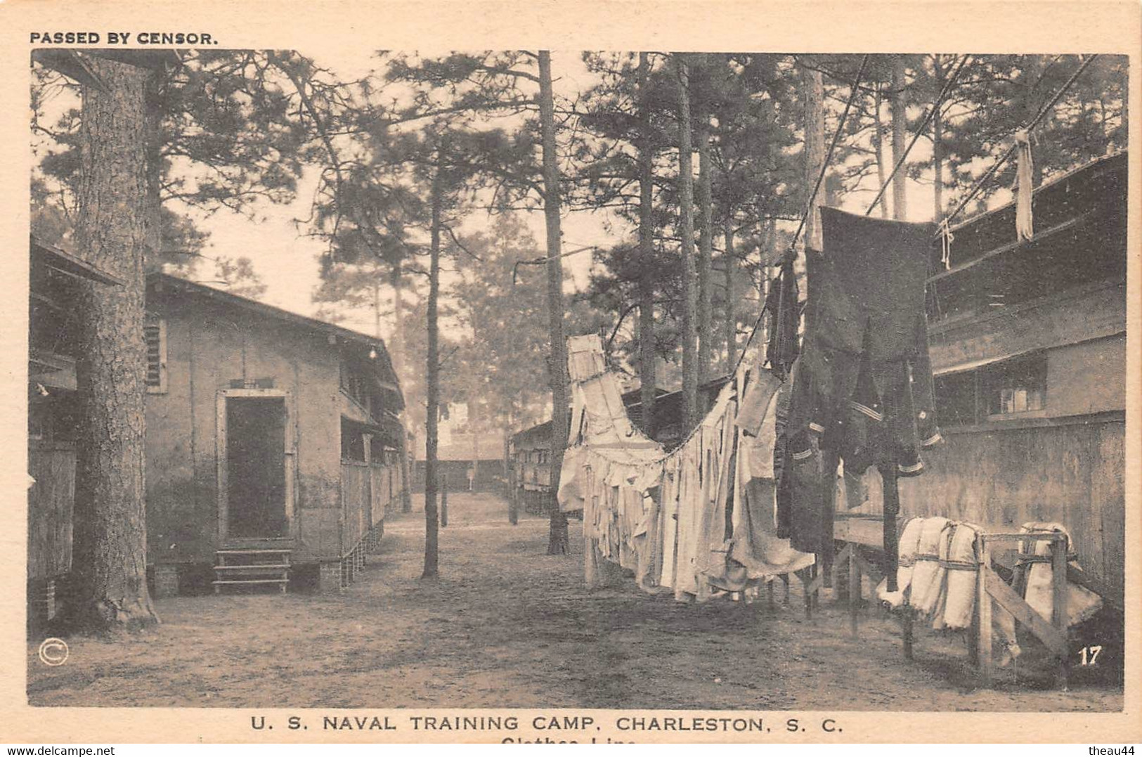 ETATS-UNIS - CAROLINE Du SUD - CHARLESTON - U.S. Naval Training Camp - Clothea Line - Militaires - Charleston