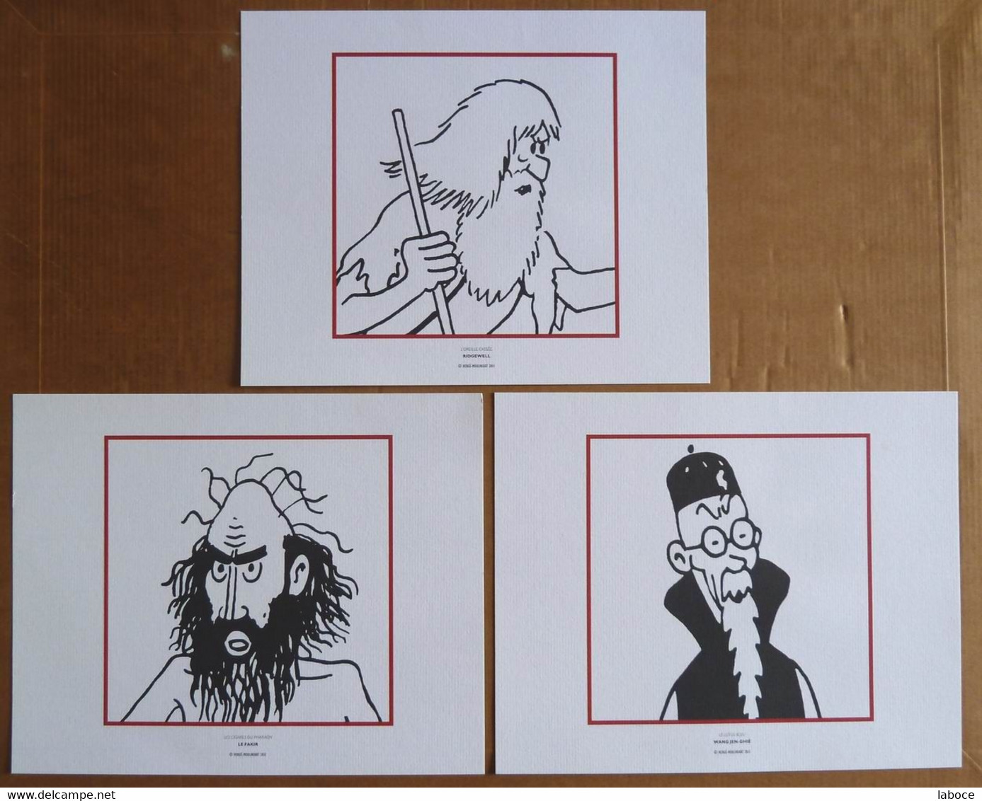 HERGE 3 EX LIBRIS TINTIN PORTRAITS - Illustratori G - I