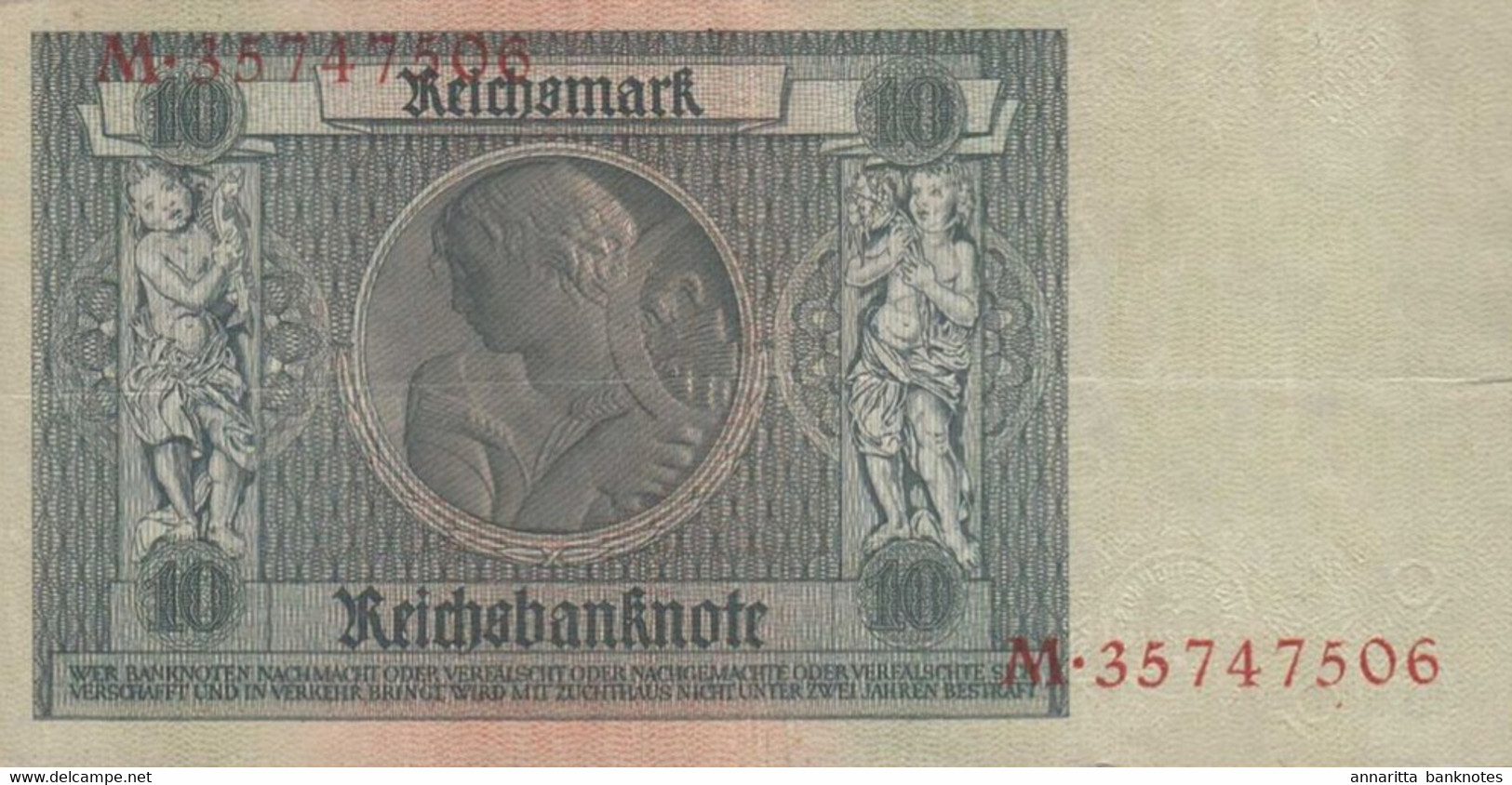 Germany 10 Reichsmark 1929, XF (P-180b, B-319) - 10 Mark