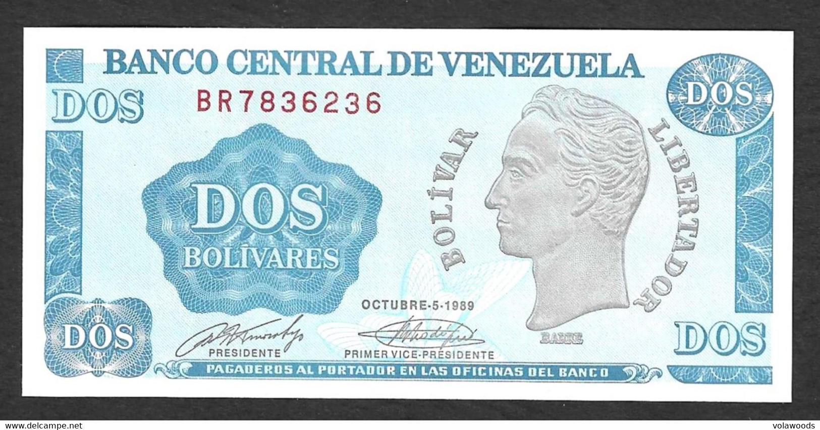 Venezuela - Banconota Non Circolata FdS UNC Da 2 Bolivares P-69 - 1989 #19 - Venezuela