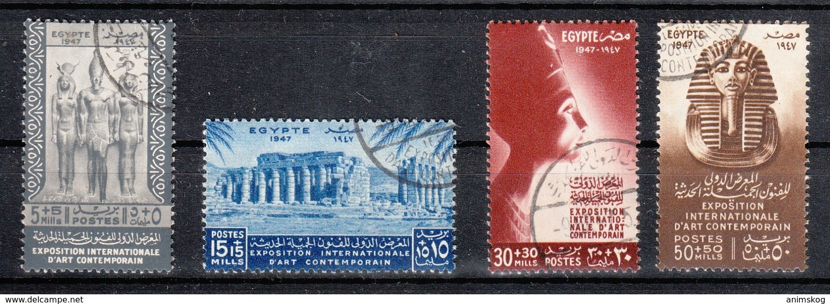 Ägypten 1947°, Int. Kunstausstellung, Kairo / Egypt 1947, Used, Int. Exhibition Of Art, Cairo - Used Stamps