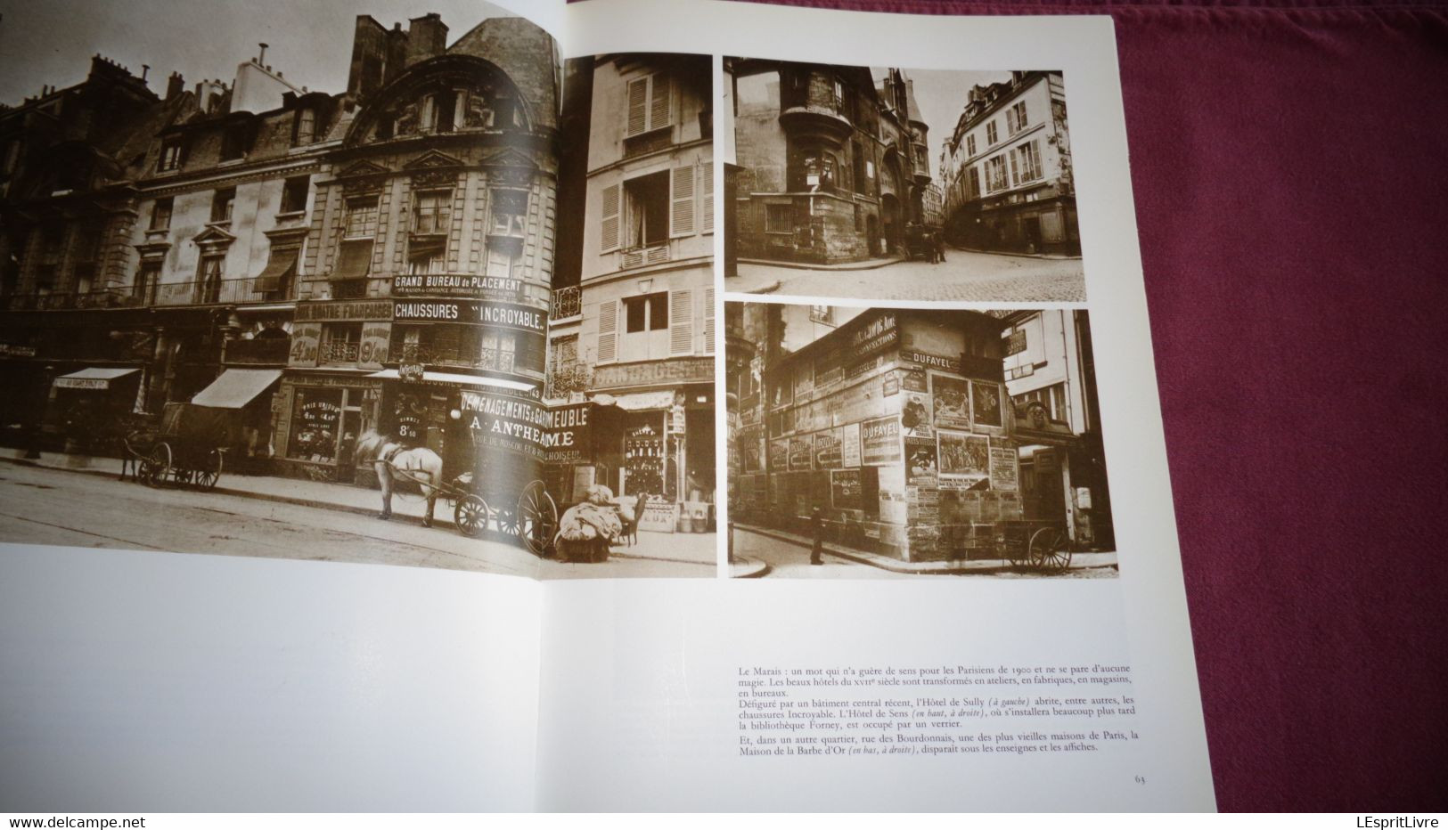 LE LIVRE DE PARIS 1900 Photographies Régionalisme Commerce Transports Attelage Métiers Cirque Moulin Rouge Montmartre