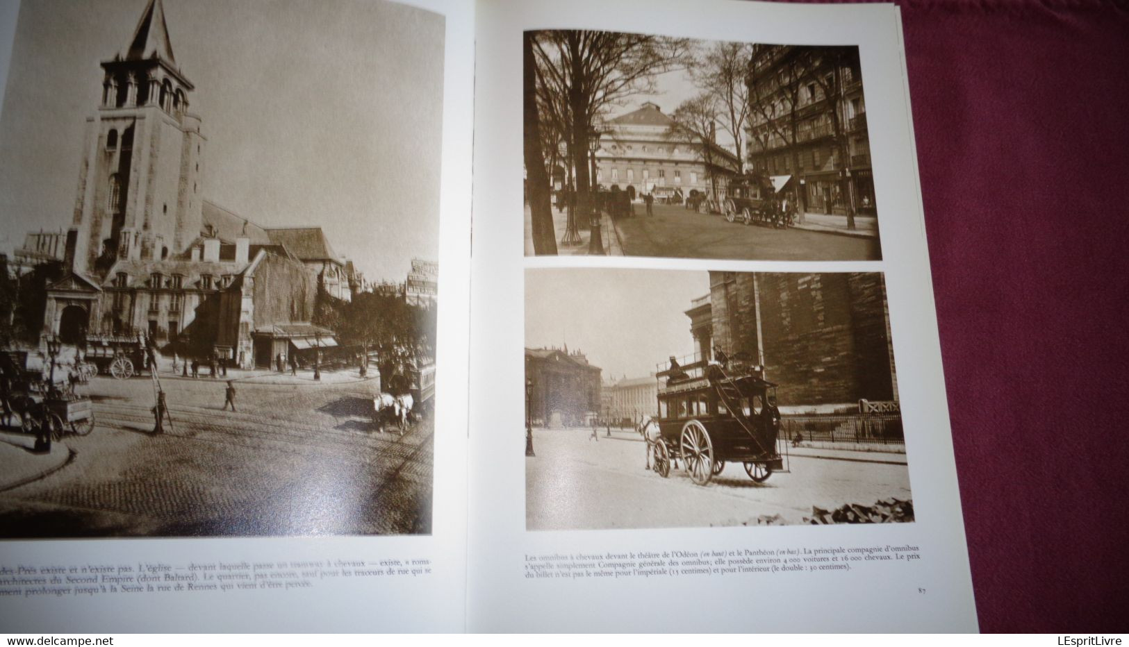 LE LIVRE DE PARIS 1900 Photographies Régionalisme Commerce Transports Attelage Métiers Cirque Moulin Rouge Montmartre