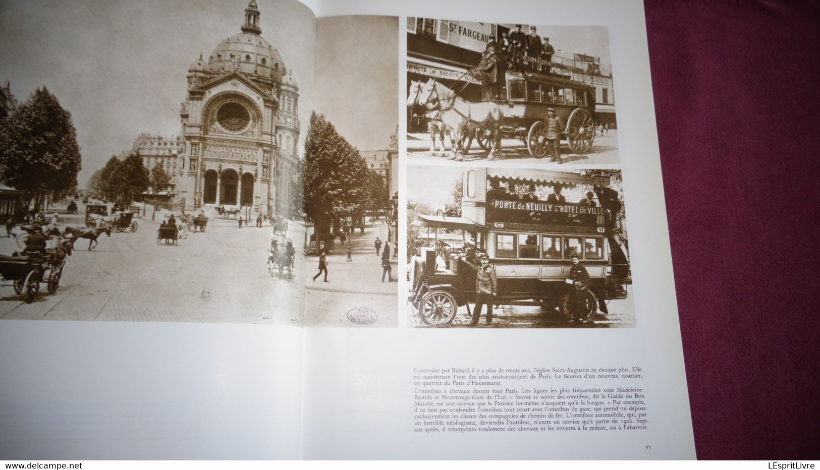 LE LIVRE DE PARIS 1900 Photographies Régionalisme Commerce Transports Attelage Métiers Cirque Moulin Rouge Montmartre