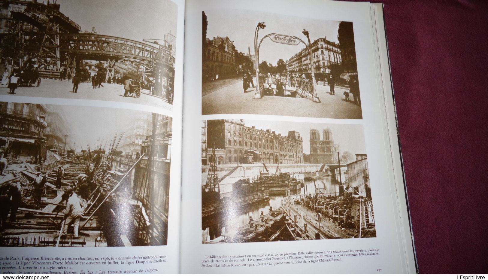 LE LIVRE DE PARIS 1900 Photographies Régionalisme Commerce Transports Attelage Métiers Cirque Moulin Rouge Montmartre