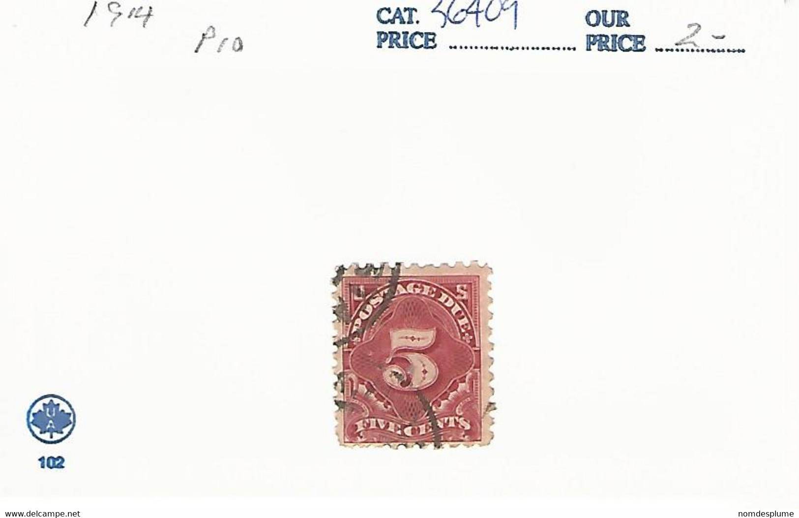 56409 ) USA Postage Due 1914 - Portomarken