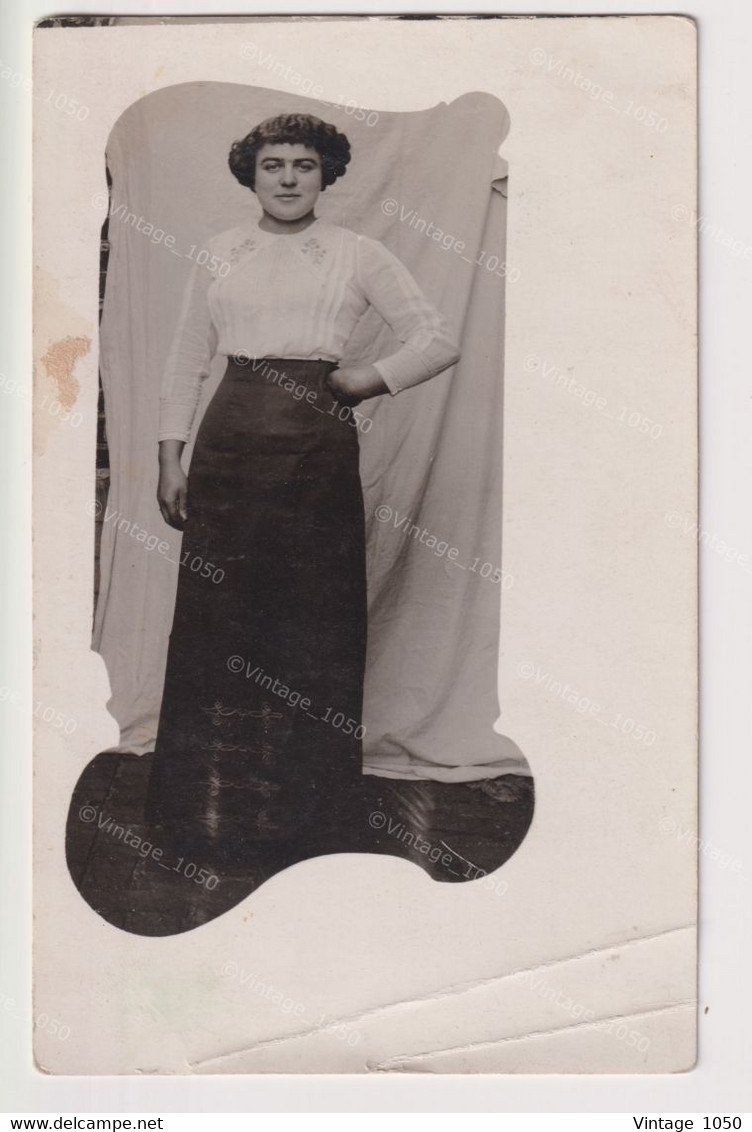 ✅ Photo CPA Portrait Inconnu Jeune Dame  9 X 14cm #933041 - Persons