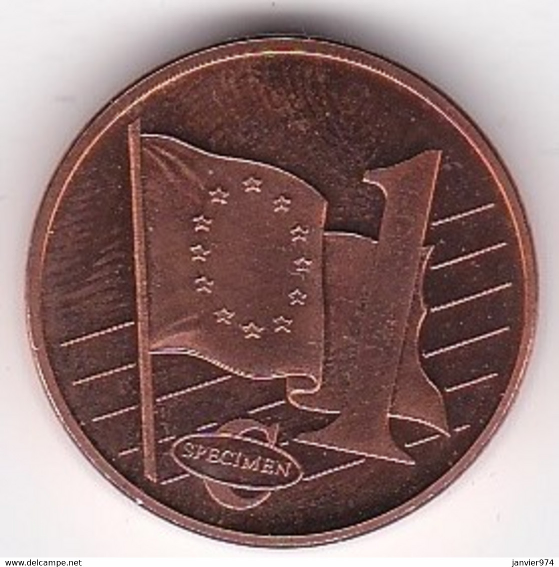 Slovénie 1 Cent 2007. Specimen. Essai Probe - Essais Privés / Non-officiels