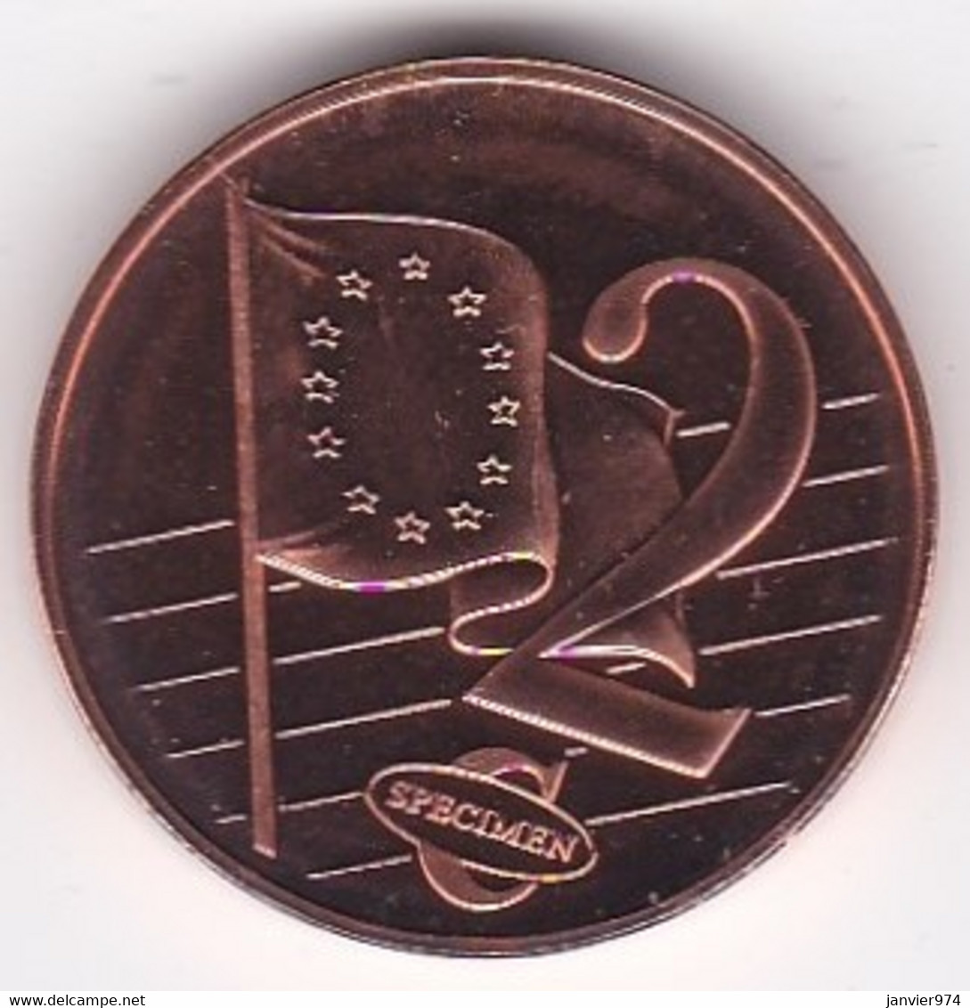 Slovénie 2 Cents 2007. Specimen. Essai Probe - Privatentwürfe