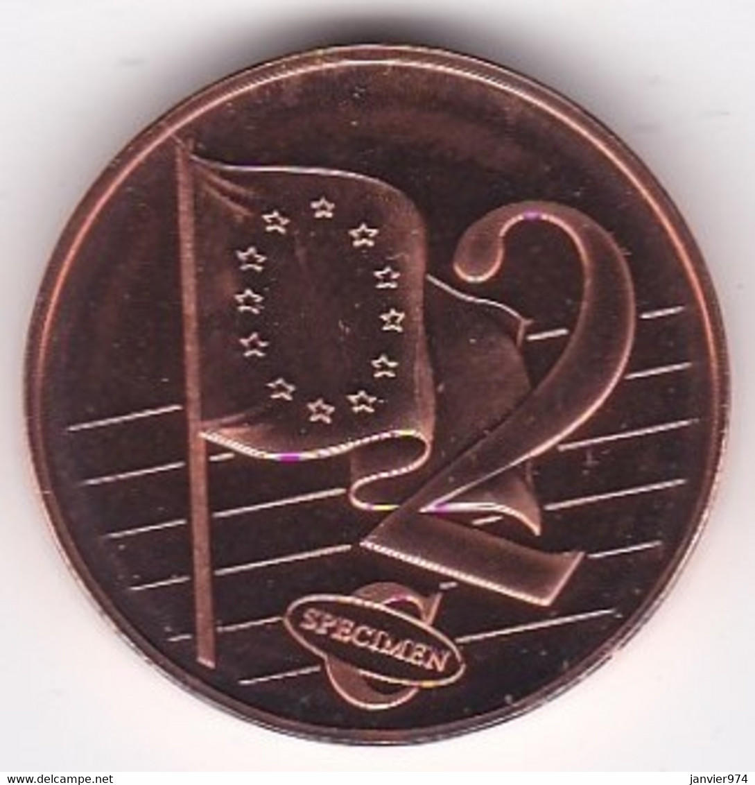 Slovénie 2 Cents 2007. Specimen. Essai Probe - Pruebas Privadas