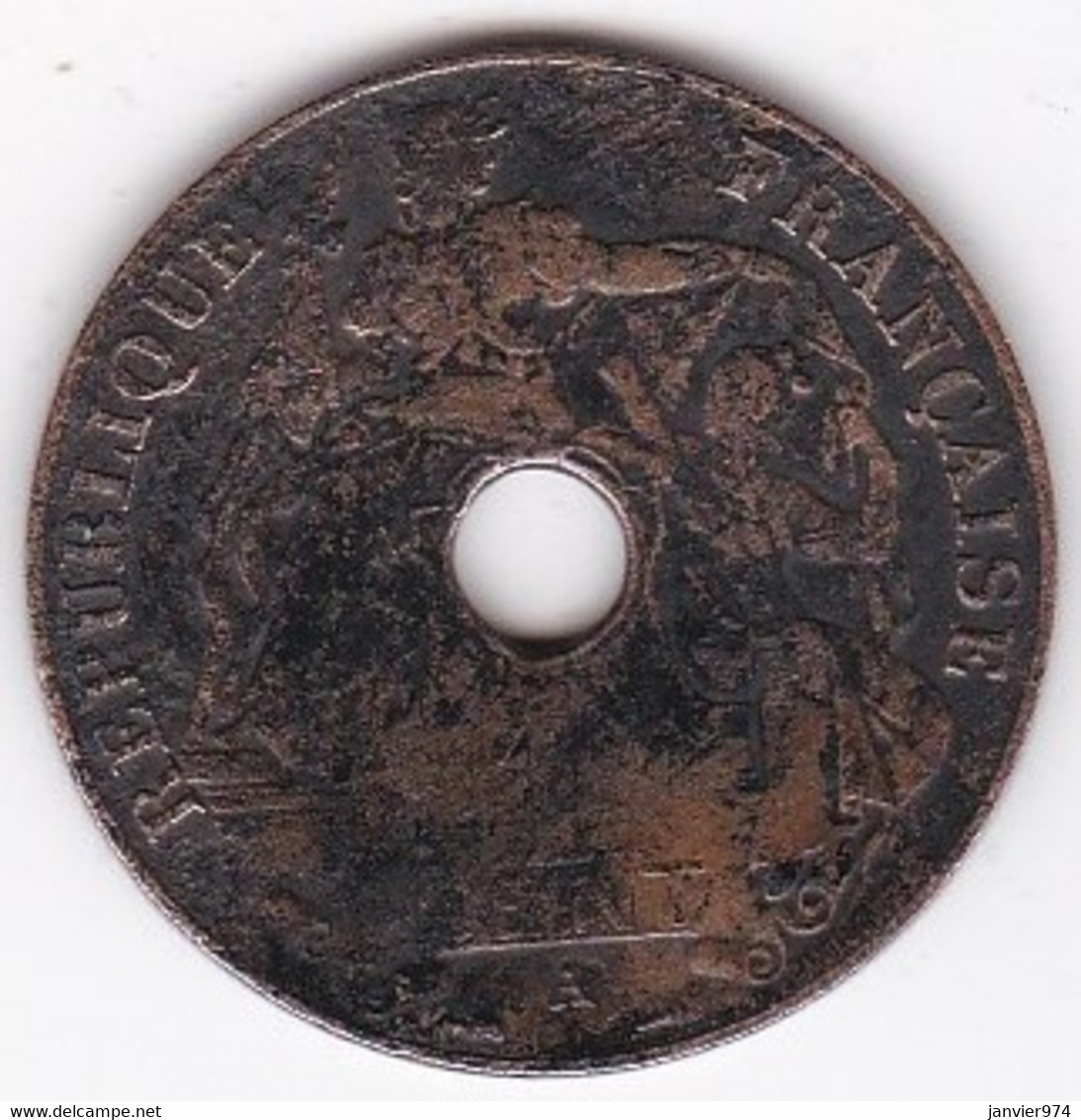 Indochine Française. 1 Cent 1912 A. En Bronze, Lec# 73 - Französisch-Indochina
