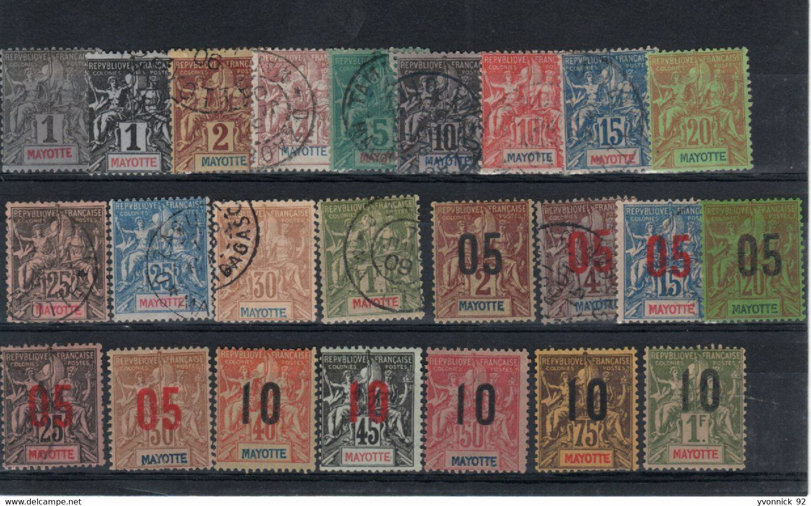 Mohélie _ 1900/1907  (1893) Lot  N°divers - Usados