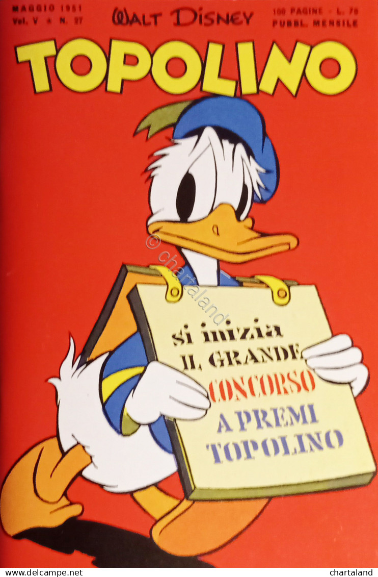 Fumetti Walt Disney - Topolino N. 27 - 1951 Ristampa 2004 - Altri & Non Classificati