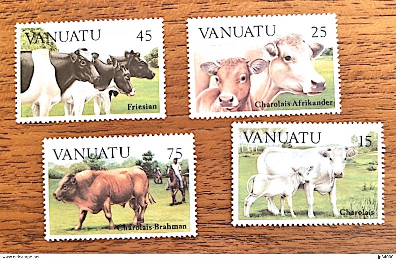 VANUATU Vaches, Boeufs Mammiferes, Yvert N°595/98 ** MNH - Vaches
