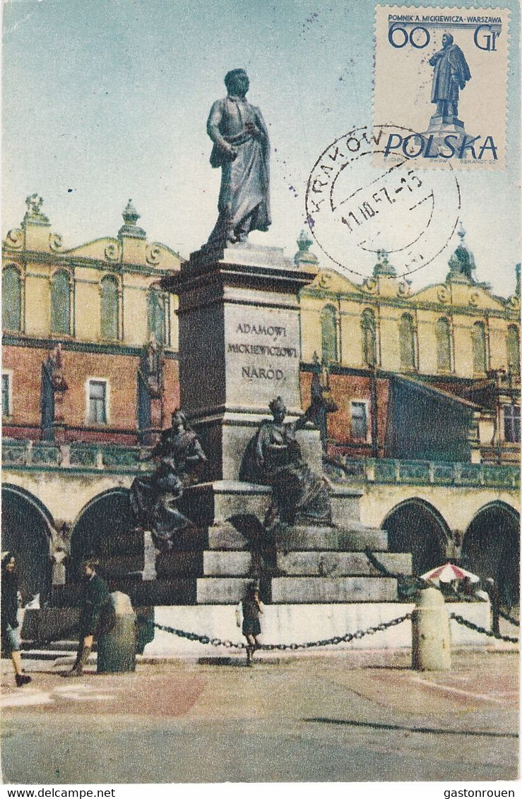 Carte Maximum Pologne Statue - Cartes Maximum