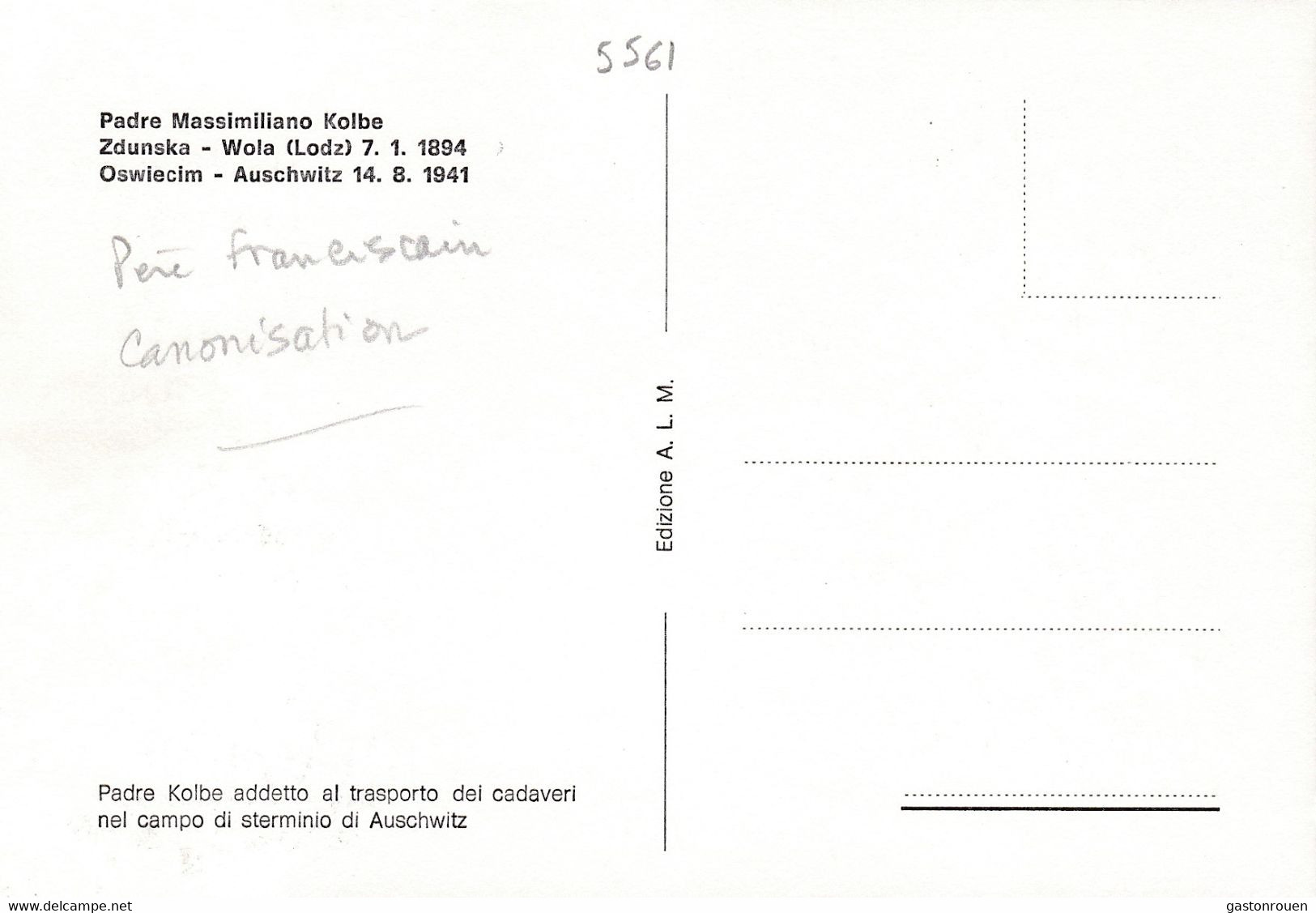 Carte Maximum Pologne 1983 Père Franciscain Kolbe - Tarjetas Máxima