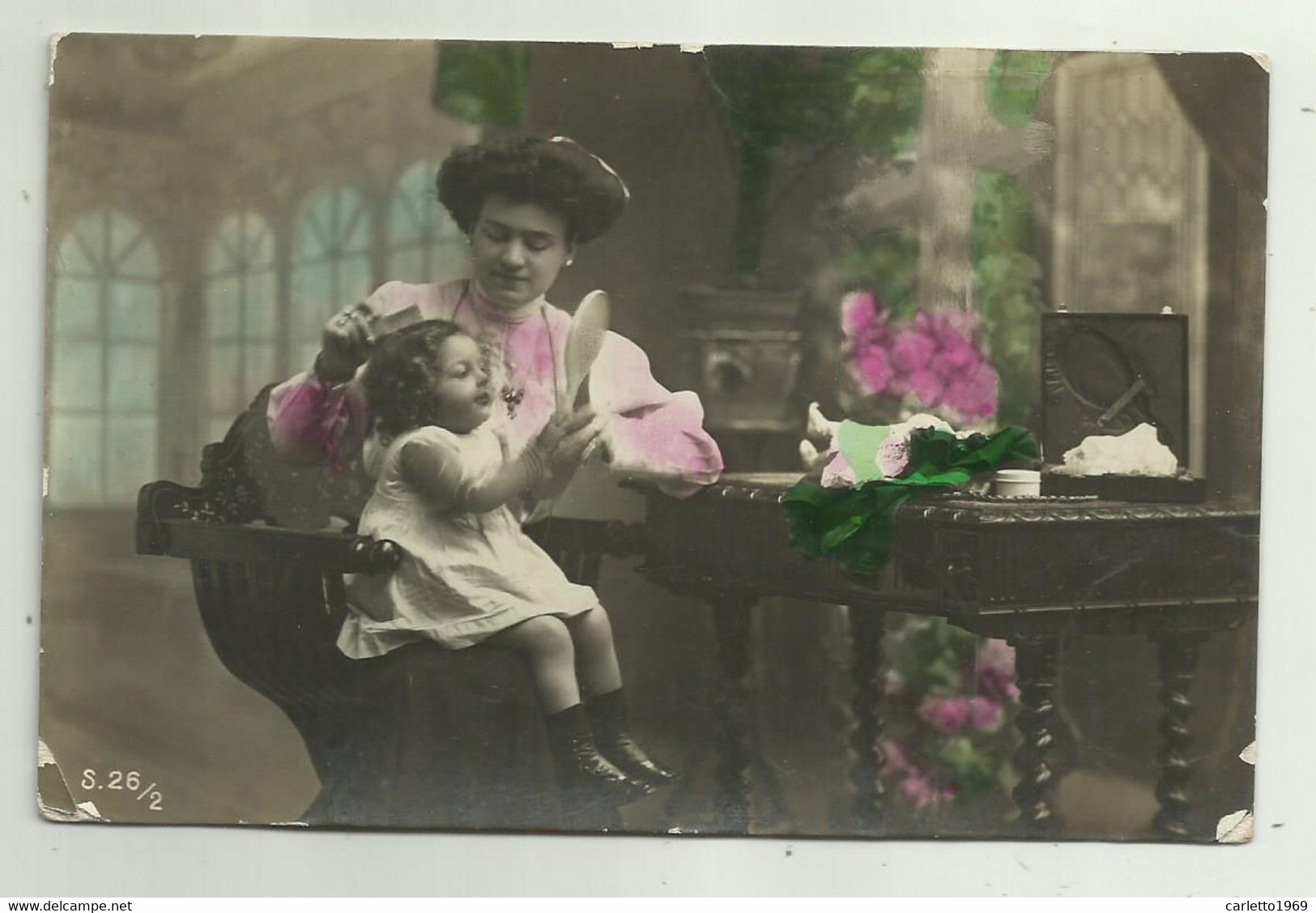 MADRE E FIGLIA - FOTOGRAFICA LUCIDA  1910  VIAGGIATA FP - Fotografie