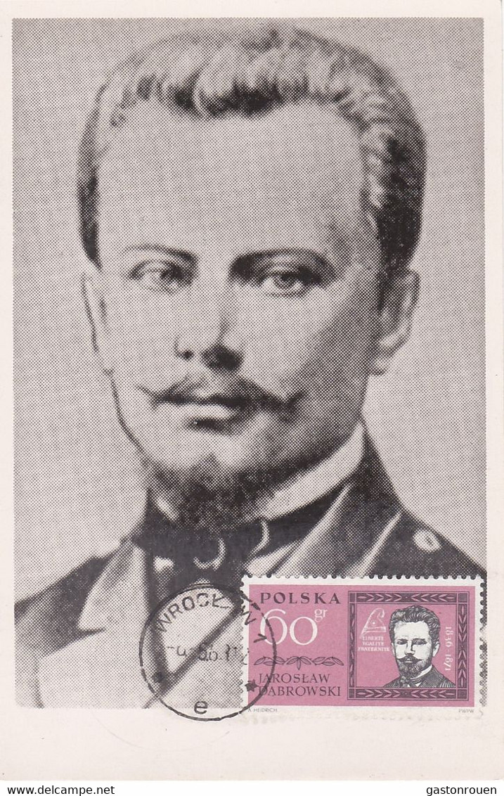 Carte Maximum Pologne Dombrowski - Cartes Maximum