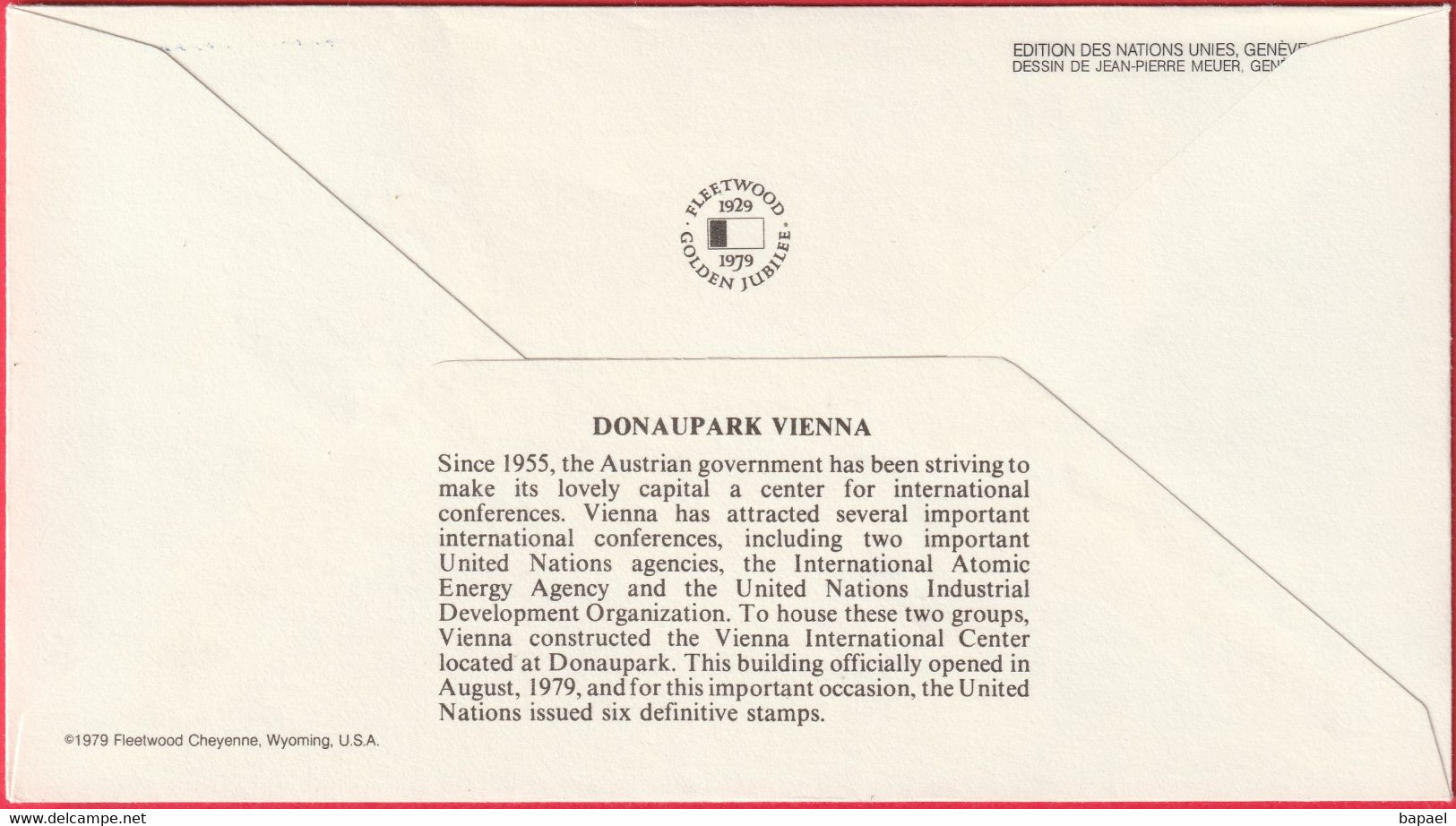 FDC - Enveloppe Nations Unies - Wien (24-8-79) - Vienna International Centre For The United Nations (Recto-Verso) - Covers & Documents