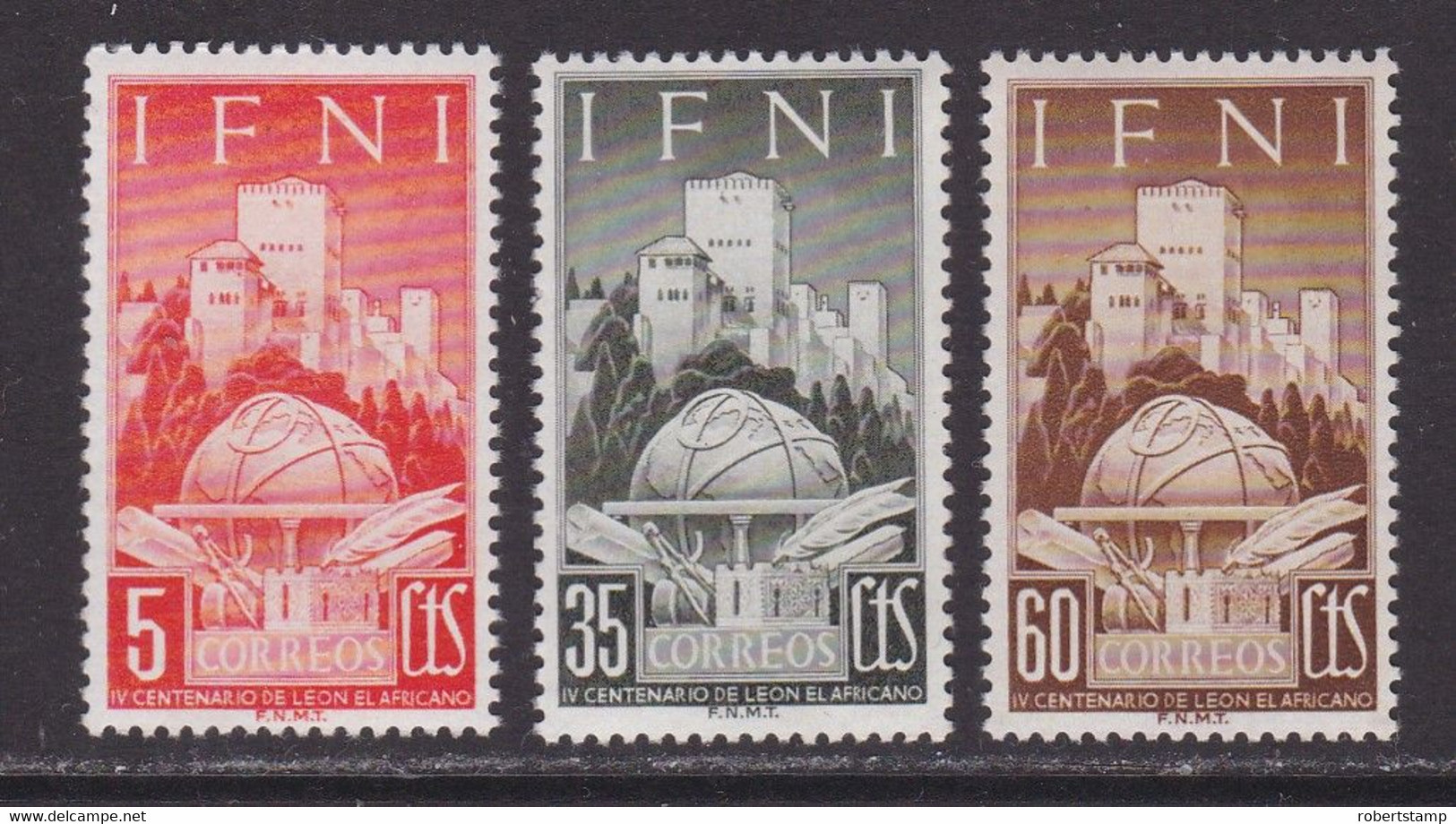 IFNI 1952 - Serie Completa Nueva Sin Fijasellos Edifil Nº 86/88 -MNH- - Ifni