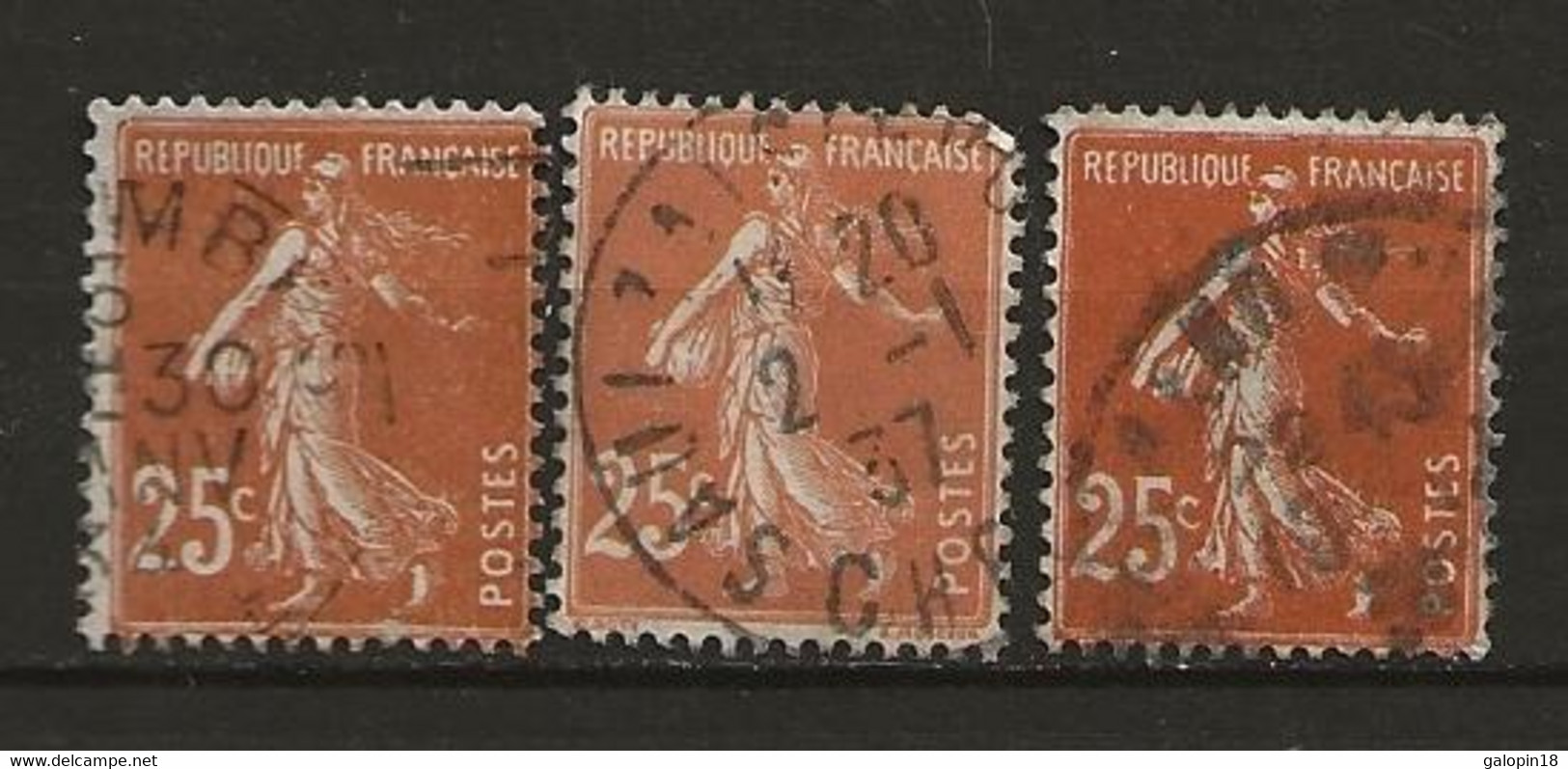 France Oblitéré N° 235 3 Timbres Lot 7-142 - Used Stamps