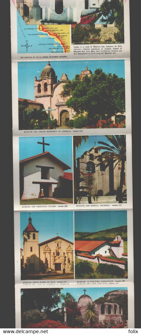 California Missions - Mission Santa Barbara - Letter Card - 14 Pictures - Santa Barbara