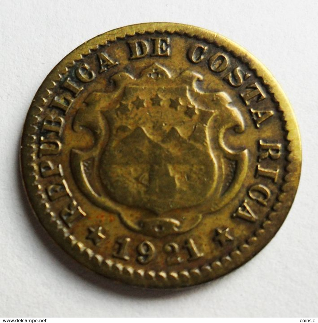 COSTA  RICA  - 10 Céntimos - 1921 - Costa Rica