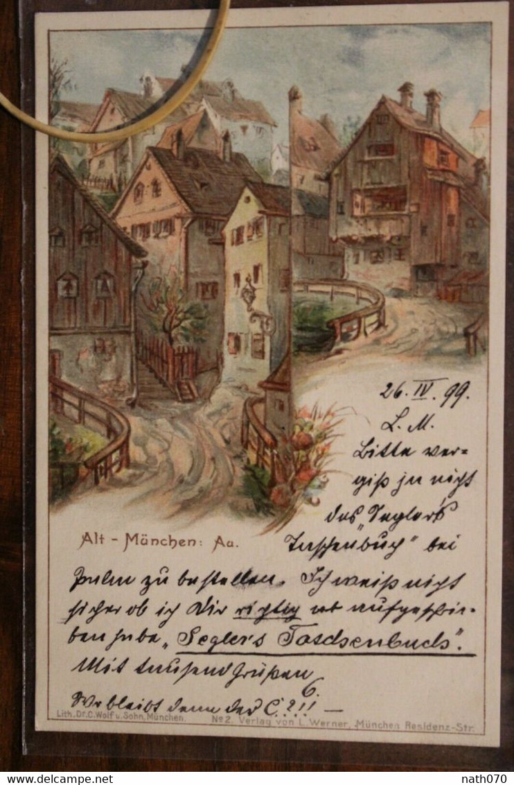 AK CPA 1899 Alt München Private Post Gruss Aus Courier Litho - Muenchen