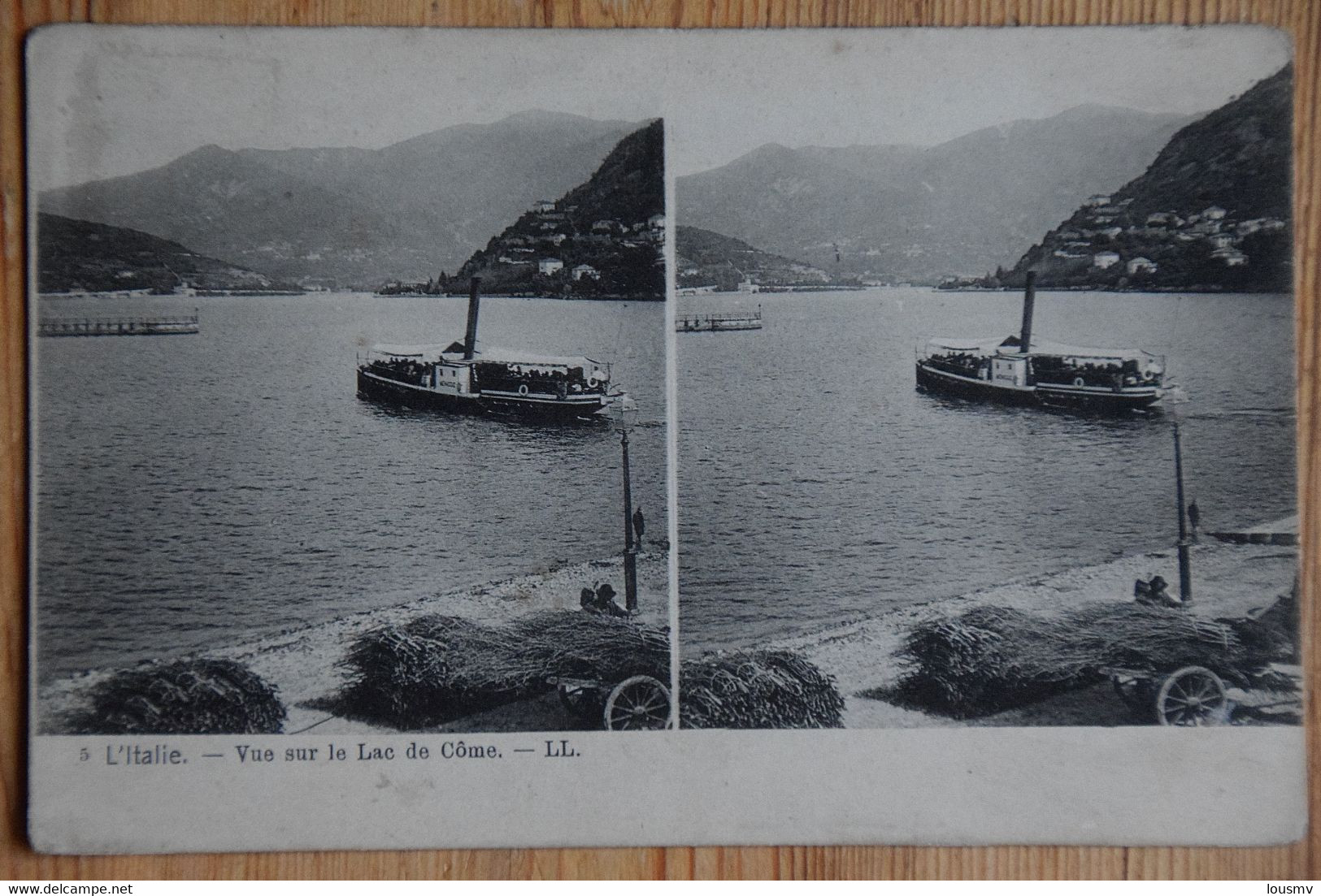 Italie - Vue Sur Le Lac De Côme / Lago Di Como - Carte Stéréoscopique - (n°24417) - Cartes Stéréoscopiques