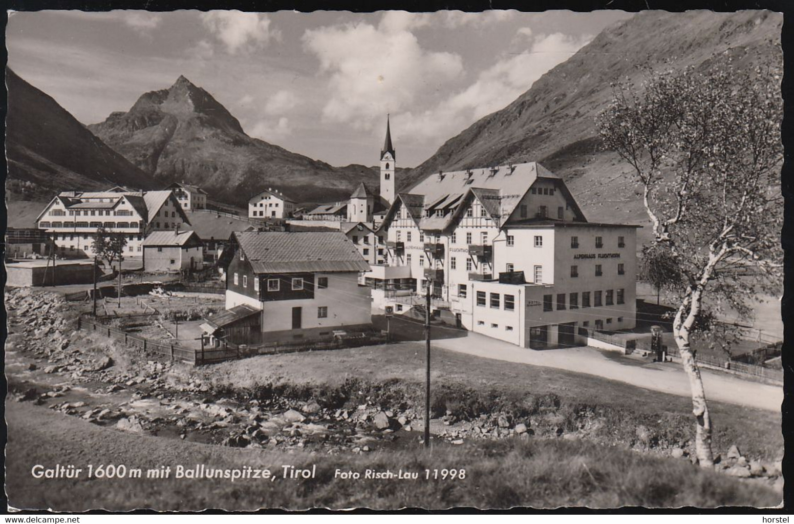 Austria - 6563 Galtür - Alte Ortsansicht - Alpenhaus Fluchthorn - Nice Stamp - Galtür