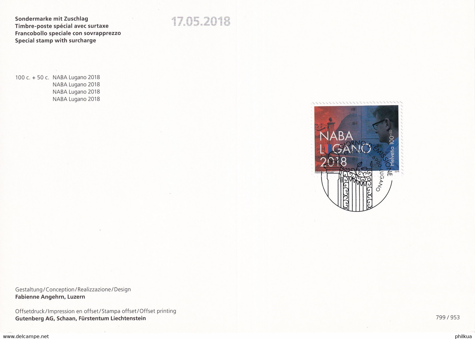 Faltblatt  Nummer 799 / 953 - Lettres & Documents