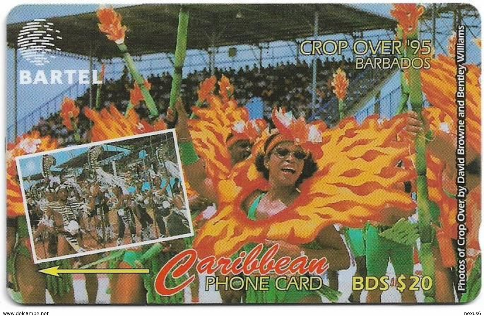 Barbados - C&W (GPT) - Crop Over 95, 92CBDA (Dashed Ø), 1996, 76.900ex, Used - Barbades