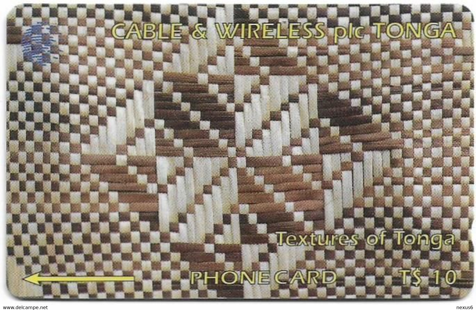 Tonga - Textures Of Tonga White & Brown, 228CTGA, 1998, 10.000ex, Used - Tonga
