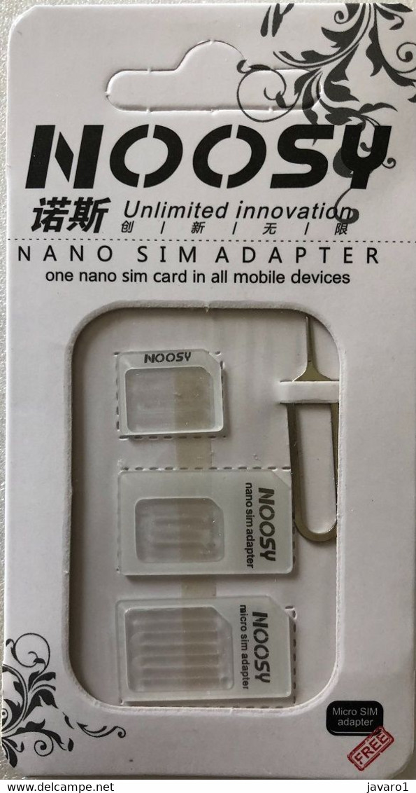 USA : GSM  SIM CARD  NOOSY Sim Adapter Set - [2] Chip Cards