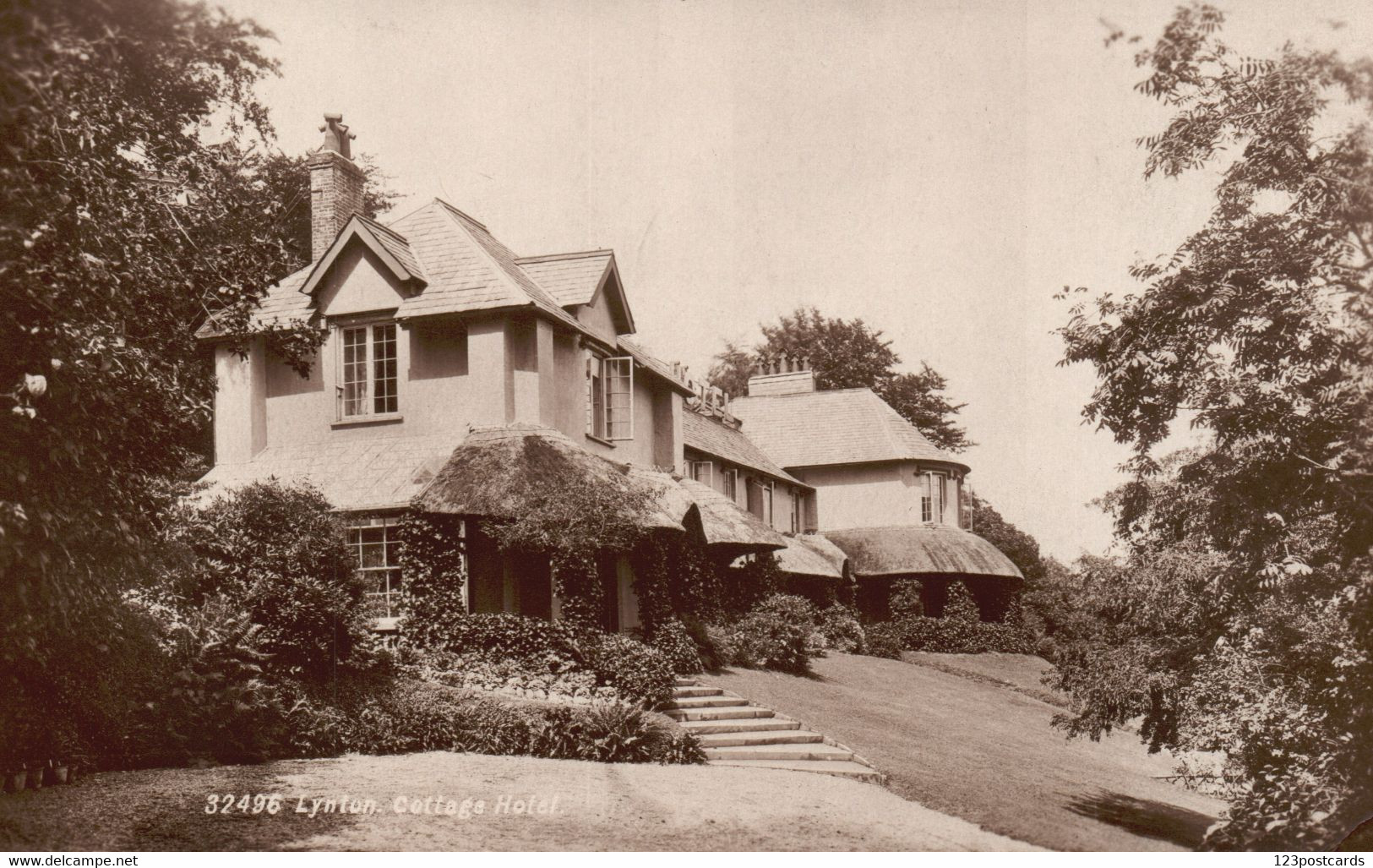 UK - Lynton - Cottage Hotel - RPPC - RARE In This Edition! - Lynmouth & Lynton