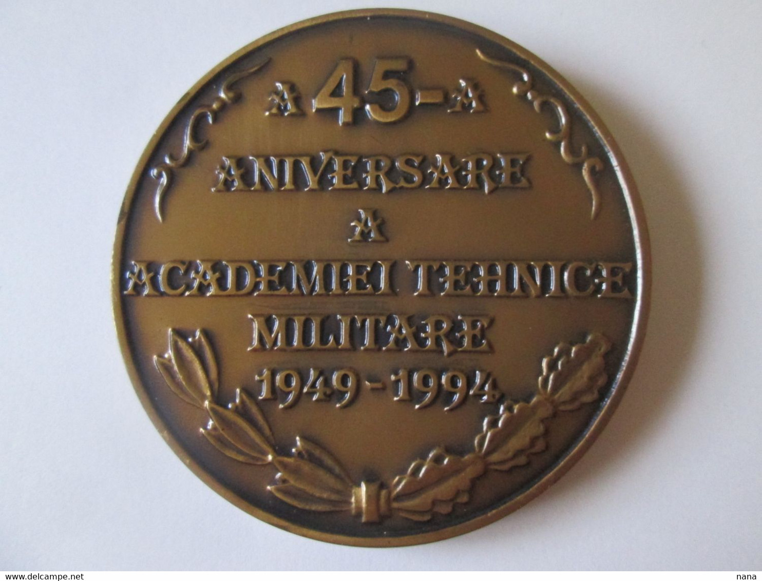 Romanian Medal:Military Technical Academy 45th Anniv.1994/Medaille Academie Technique Militaire Roumain 45e Anniver.1994 - Other & Unclassified