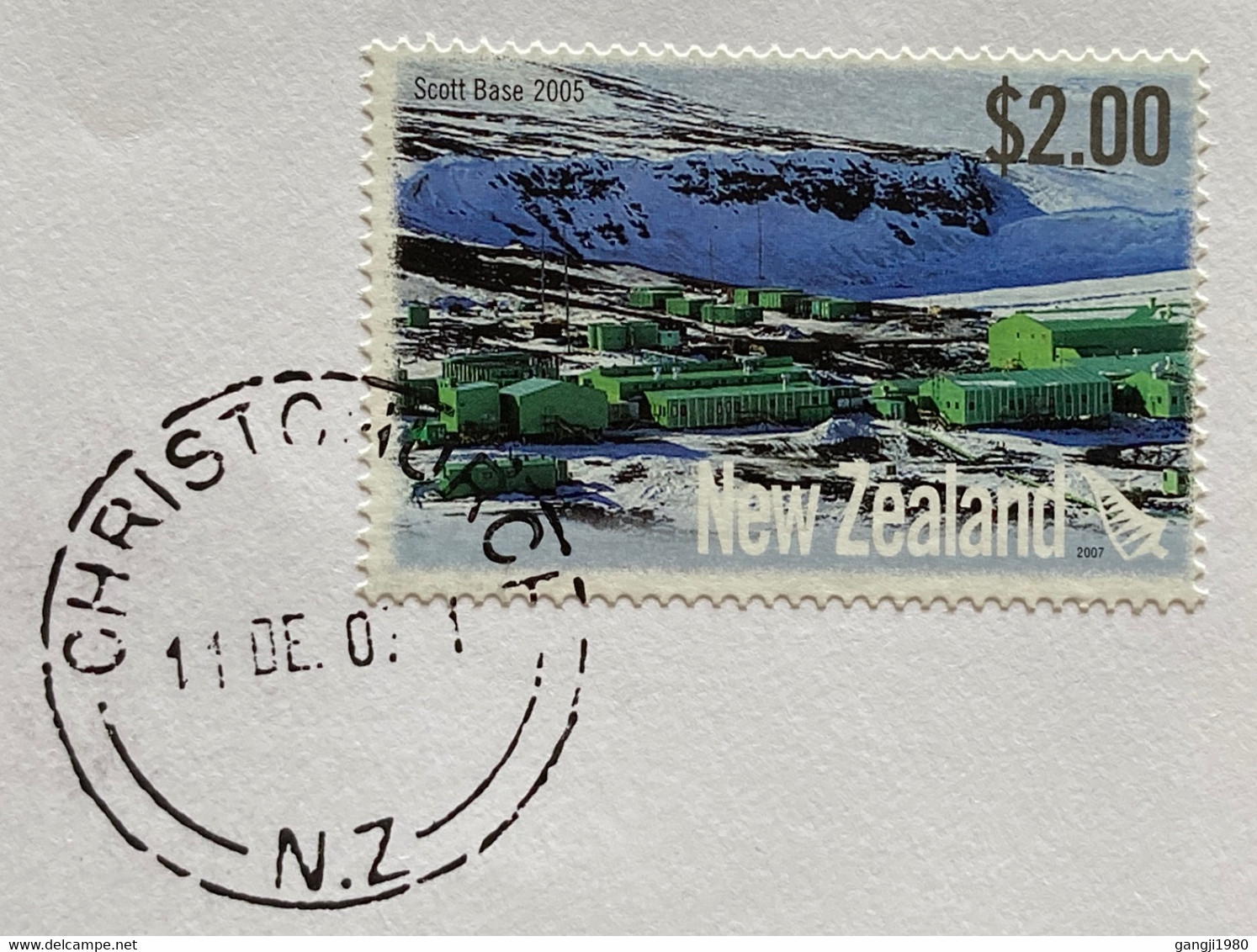 NEW ZEALAND 2005, USED COVER TO USA, VIGNETTE, RED STAR LINE SHIP & AIRMAIL KIWI BIRD LABEL! CHRISTCHURCH CITY CANCELLAT - Cartas & Documentos