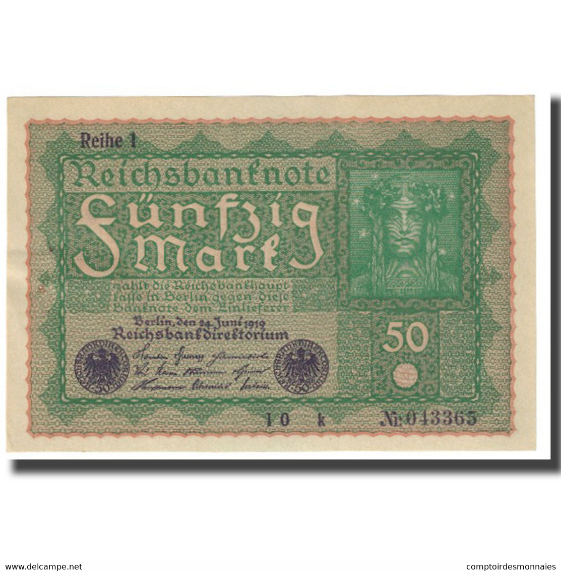 Billet, Allemagne, 50 Mark, 1919, 1919-06-24, KM:66, SUP - 50 Mark