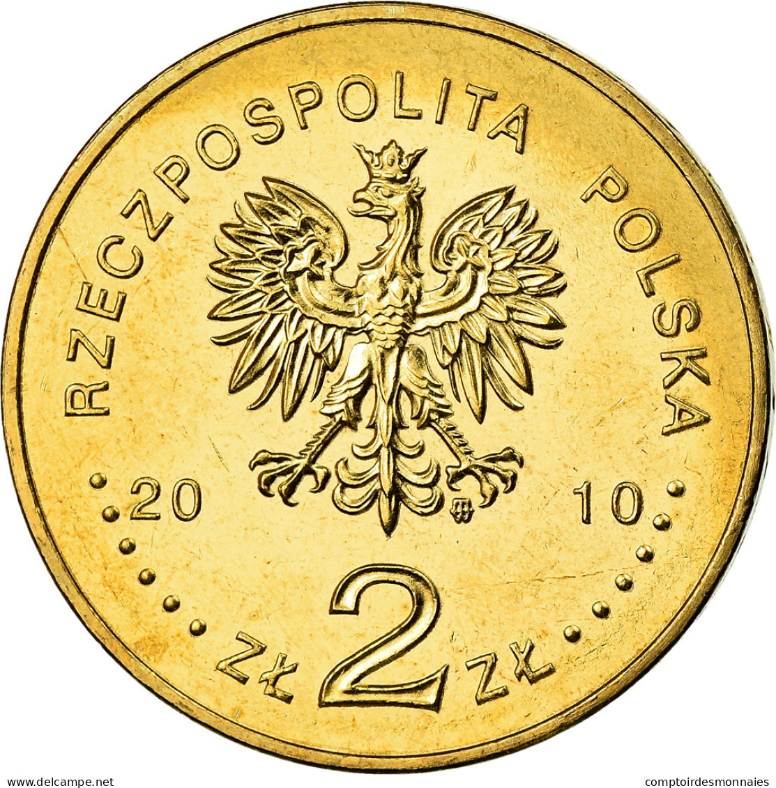 Monnaie, Pologne, 2 Zlote, 2010, Warsaw, SUP+, Laiton, KM:727 - Pologne
