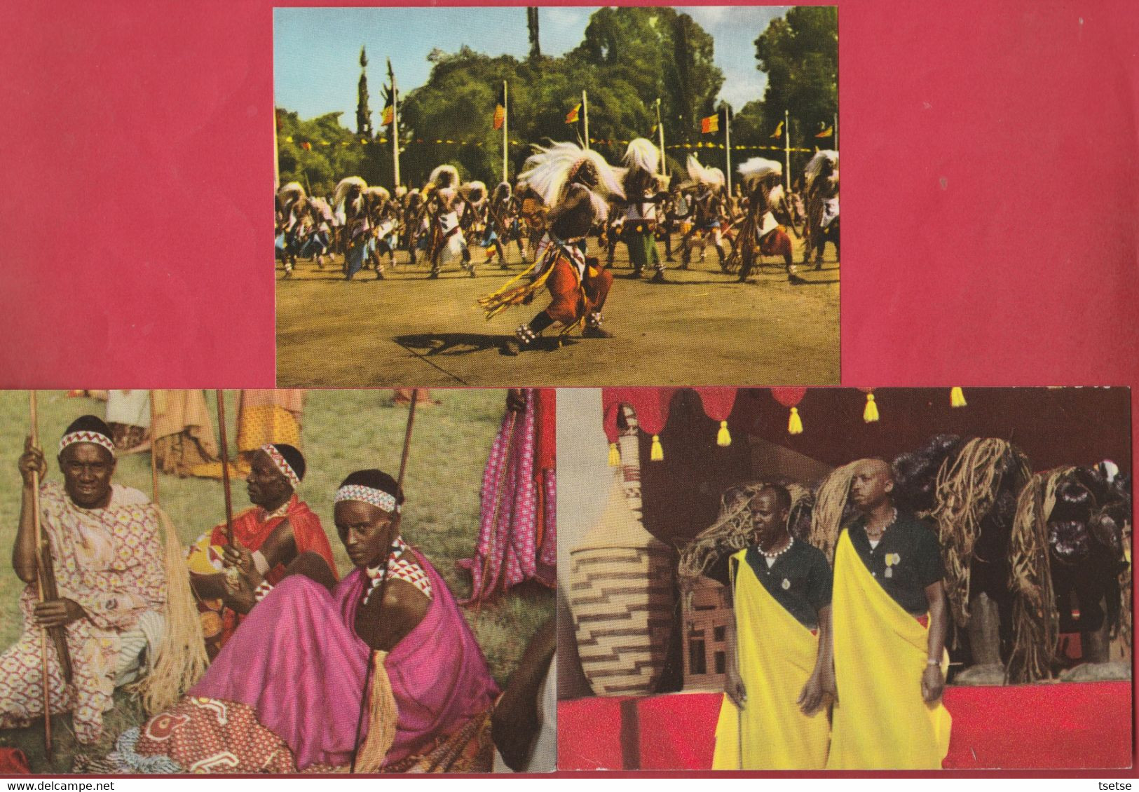 Ruanda-Urundi -Voyage Du Roi Des Belges / Eté 1955- 3 Cartes Postales /offert Par Les Chocolats Côte D'Or ( Voir Verso ) - Ruanda-Urundi