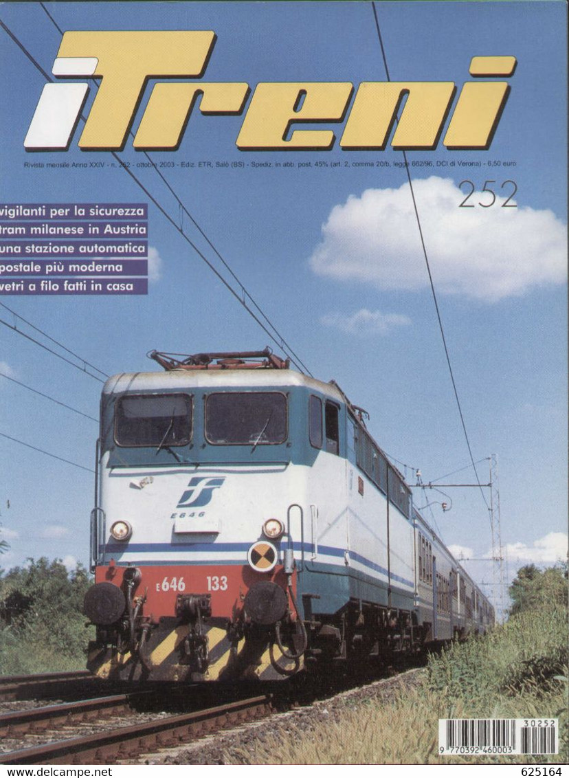 Magazine I TRENI Ottobre 2003 N. 252 - En Italien - Unclassified