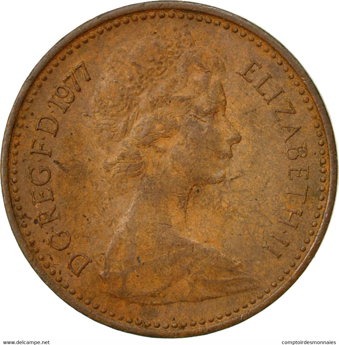 Monnaie, Grande-Bretagne, Elizabeth II, 1/2 New Penny, 1977, TTB, Bronze, KM:914 - 1/2 Penny & 1/2 New Penny