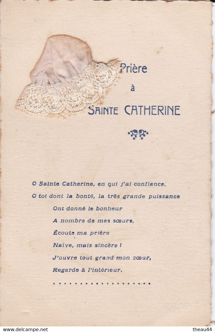 ¤¤    -   Carte à Système Double  -  Prière à SAINTE-CATHERINE  -  Bonnet De Ste-Catherine  -  Prénom   -   ¤¤ - Sainte-Catherine