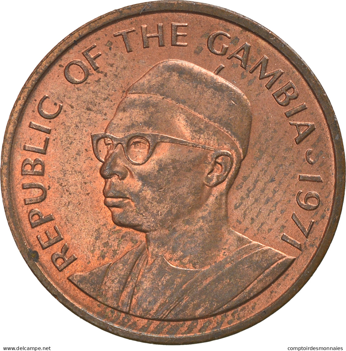 Monnaie, GAMBIA, THE, Butut, 1971, TTB, Bronze, KM:8 - Gambia