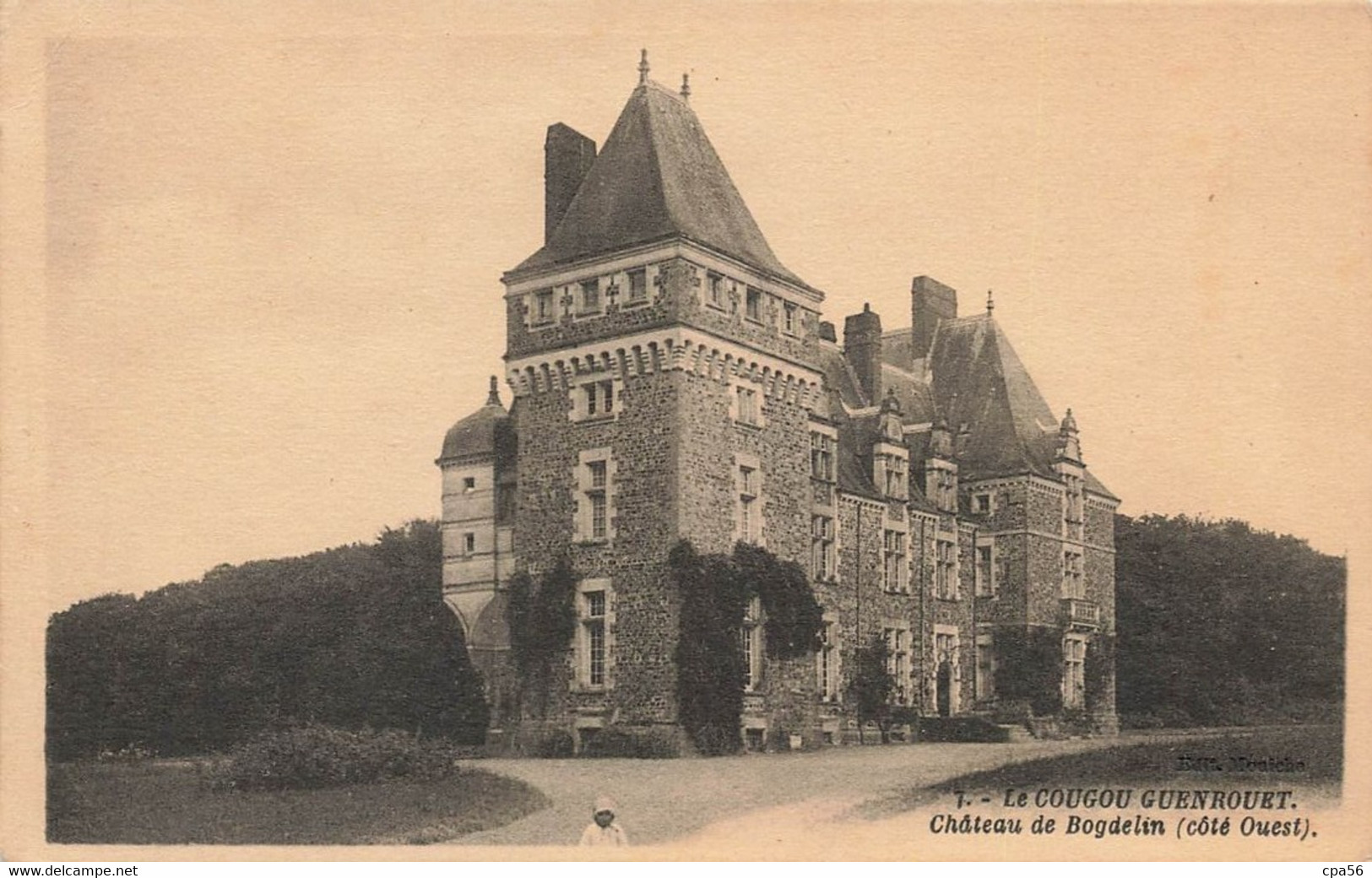 Le COUGOU GUENROUET - Château De BOGDELIN - Côté Ouest - N°7 Artaud - Guenrouet