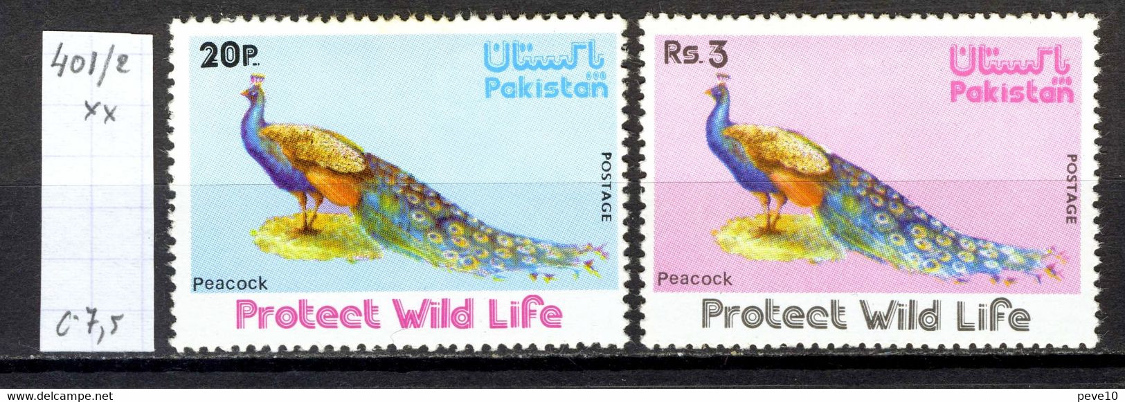 Pakistan   Paons  N° 401et 402 Xx - Pakistan